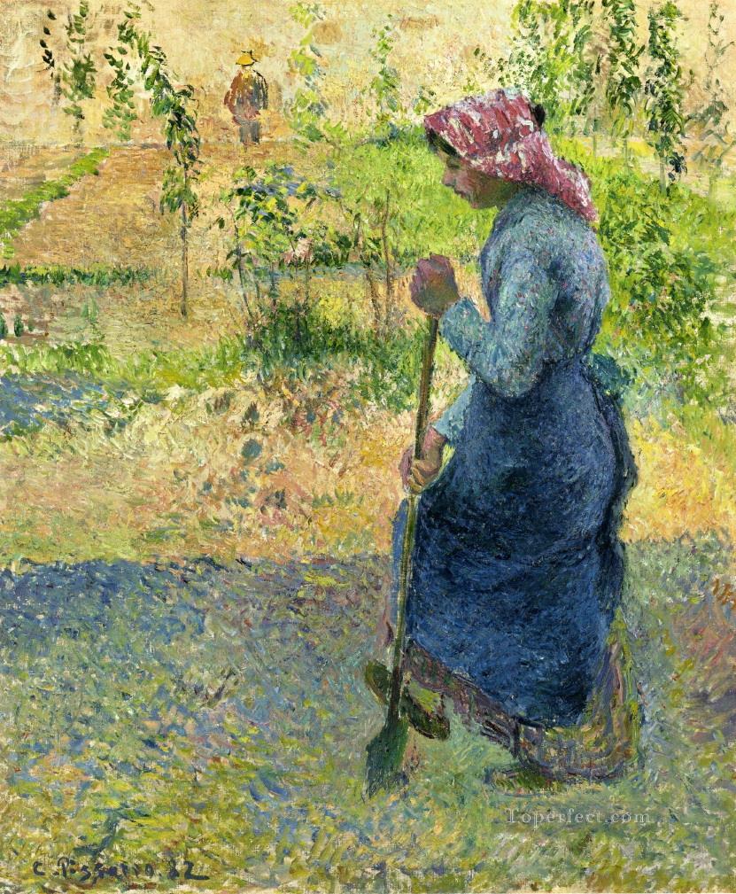 paysanne couchant 1882 Camille Pissarro Oil Paintings